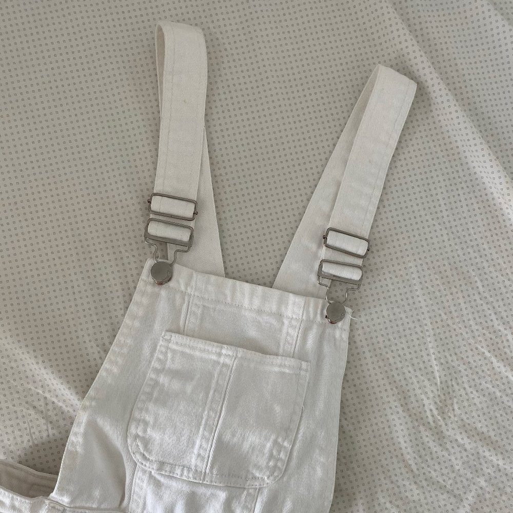 White Overall Shorts